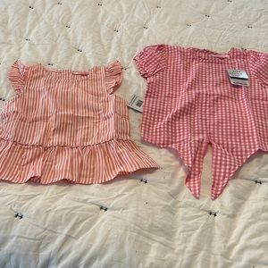 TWO Ruffle Butts blouses NWT